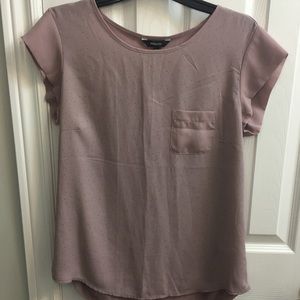 RW&CO Purple Polkadot Silk Blouse